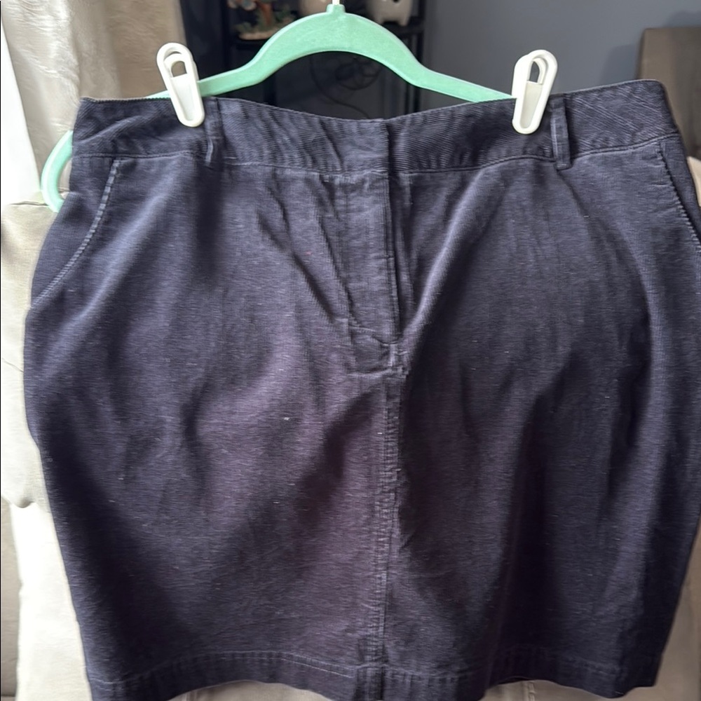Classic navy corduroy Women's Skirt